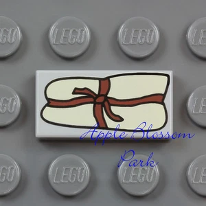 NEW Lego Light Gray BAG TILE 1x2 Harry Potter Minifig Tan Brown Parcel - 10132 - Picture 1 of 1