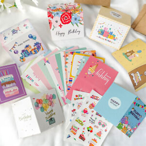 20X Premium Birthday Cards Bulk Mixed Party Card Pack With Envelopes & Stickers