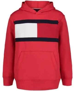 TOMMY HILFIGER Big Boys Pieced Flag Pullover Hoodie M(12-14) - Picture 1 of 1