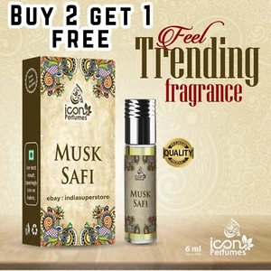 Musk Safi Unisex Perfume Oil / Attar 6ml by Icon Perfumes 🥇 Buy 2 Get 1 Free - Picture 1 of 1