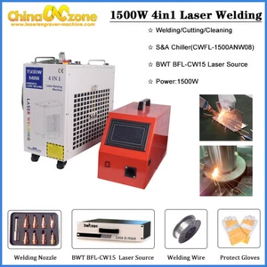 Handheld 1500W 4 in 1 Laser Welding Cutting Cleaning Machine Auto Wire Feeder - Picture 1 of 12