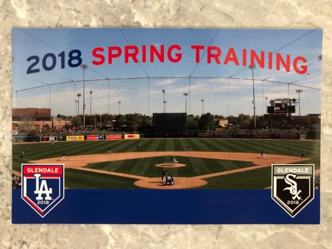 2018 Dodgers White Sox Spring Training Cactus League Baseball Postcard Cover