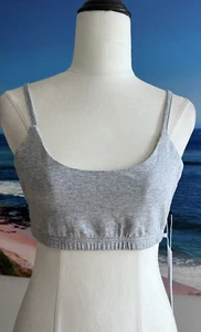 ALL FENIX Grey Double layer bamboo Cotton Everyday Bralette size M BNWT - Picture 1 of 6