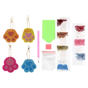 Cat Claw Keychain Child DIY Painting Drill Rhinestone Decoration - Zdjęcie 1 z 12