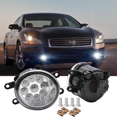 Pair LED Bumper Fog Lights Driving Lamps For 2007-2016 Nissan Maxima - Image 1 of 4