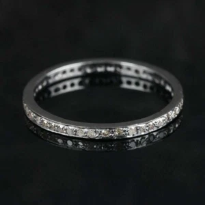 Natural Pave Diamond Ring Handmade Band Ring 925 Sterling Silver Ring Jewelry - Picture 1 of 5