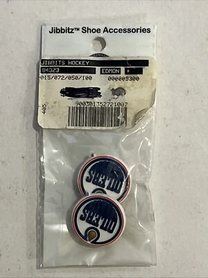 1 pack of 2 NHL jibbitz Edmonton Oilers (fits crocs) (discontinued)  - Image 1 of 4