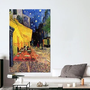 Cafe Terrace Night Canvas, Van Gogh Cafe Canvas, Van Gogh Poster, Canvas Art - Picture 1 of 12