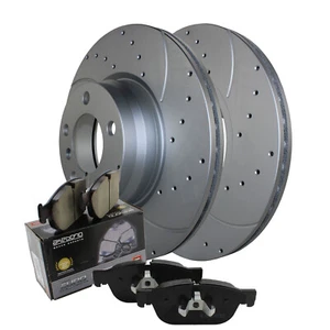 Front Brake Kit 330mm Drill Rotors Akebono Ceramic Pads For E91 E92 F22 F30 F36 - Picture 1 of 8