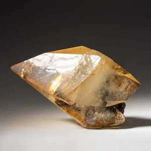 Twinned Golden Calcite Crystal from Elmwood Mine, Tennessee (75.2 grams) - Picture 1 of 7