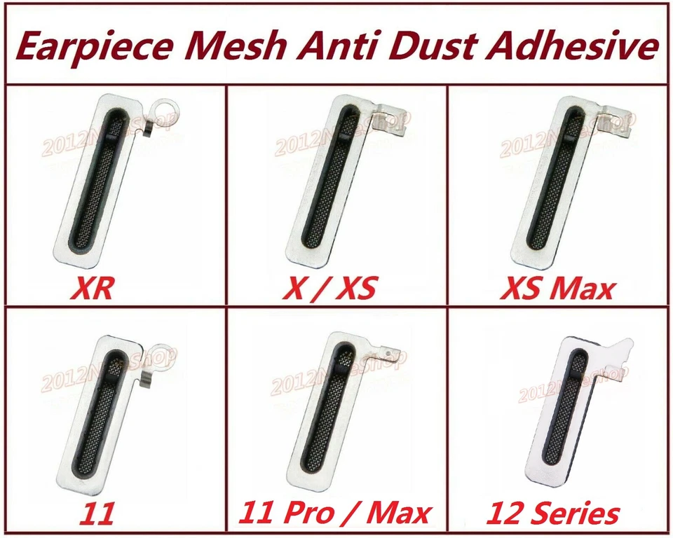 10x OEM Ear Piece Speaker Mesh Anti Dust Adhesive For iPhone XS XR 11 12 Pro Max - image 1 of 1
