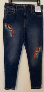 RAINBOWS Cat & Jack Girls Adjustable Waist Jeggings. Stretch. Girls Size 16 NEW - Picture 1 of 3