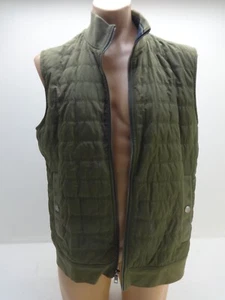 UNTUCKit Mens Rebulo Vest Full Zip Up Sleeveless Jacket Olive Green Size L - Picture 1 of 4