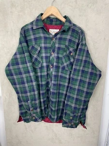Men's Vintage Flannel Shacket Shirt Size XL Extra Large Lined Long Sleeve - Picture 1 of 8