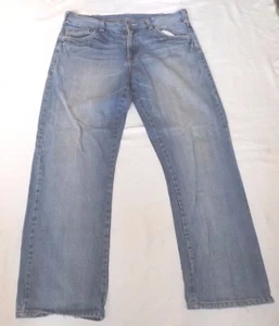 HERREN EASY W36 L29 BLAU VINTAGE STYLE FADED DENIM JEANS HOSE PANTS - Bild 1 von 5