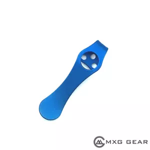 Blau Titan Tieftragetaschenclip für Spyderco Paramilitary 2 Polizeimesser - Bild 1 von 4