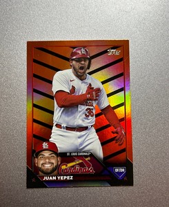 2023 Topps Update Juan Yepez Orange & Black Parallel #US207 St. Louis Cardinals 