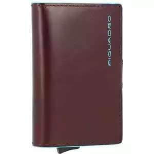 Fashion Credit Card Holder PIQUADRO Blue Square Brown Rfid - PP5649B2R-MO - Picture 1 of 5