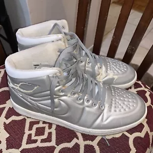 Nike Air Jordan Retro 1 Anodizzate Argento 2010 Uomo Taglia 11 Usate - Foto 1 di 6