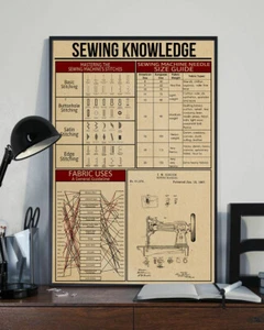 Sewing Knowledge Home Decor Wall Art Poster - Picture 1 of 1