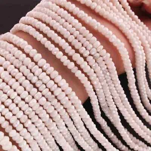 1 Strand White Silverite Faceted Rondelles - Gemstone Rondelles 3 mm- 13.5 Inch - Picture 1 of 4