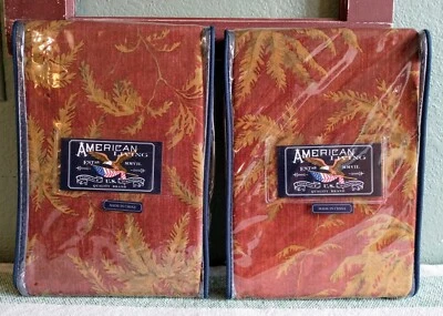 Cortinas de cinábrio American Living Island palmeira NOVO EM FOLHA DUAS algodão pesado 40X84 (H1 - Imagem 1 de 4