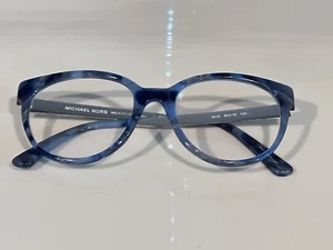 Michael Kors Eyeglasses Granada Blue Designer Silver Horn MK 4053 Frames Only - Picture 1 of 11