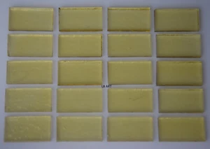 1437.30 - 20 LUZ TRANSPARENTE ÁMBAR 1/2" X 1" OJO DE BUEY 3mm GROSOR VIDRIO 90 COE - Imagen 1 de 4