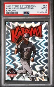 2023 Pete Crow-Armstrong KABOOM! Rookie Card PSA 9 Panini Stars & Stripes #K9 RC - Foto 1 di 4