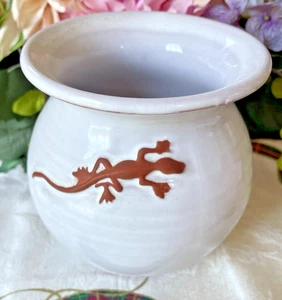 Vintage Brennofen Keramik Gecko Eidechsengeschirr Topf Vase St Thomas - Bild 1 von 5