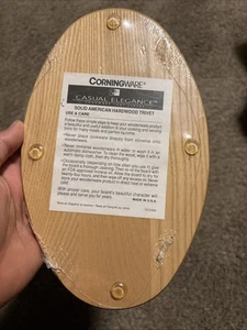 Vintage Corning Ware Casual Elegance Solid Hardwood Trivet New Corningware - Picture 1 of 6