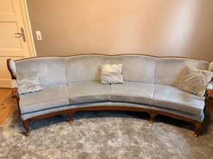 Antikes Biedermeier-Sofa restauriert Couch, samt, vintage, günstig - Bild 1 von 14