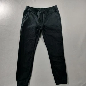 Denizen Levis Jogger Flat Front Black Pull On Khaki Pants Mens Size Large - Picture 1 of 7
