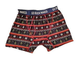 Duluth Mens Size Large Buck Naked Xmas Tree/Poinsetta Pattern Boxer Briefs NWOT - Picture 1 of 3