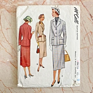 McCall 8218, 50s Suit, Sz 20/38, Cut & COMPLETE, Vintage Sewing Pattern - Picture 1 of 2