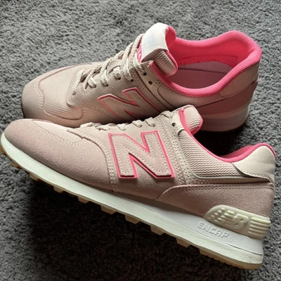 Туфли женские New Balance 574 размер 8,5 белые розовые WL5742BA замшевые ENCAP классические - Изображение 1 из 4