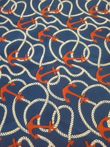 4 Yrd Nautical Knot Bryant Industries 56"x150" Anchor & Rope Print Bryant Guard - Picture 1 of 3