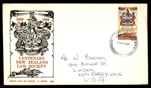 Mayfairstamps New Zealand FDC 1969 NZ Law Society Coat of Arms First Day Cover a - Picture 1 of 2