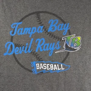 NWT Gray Tampa Bay Devil Rays baseball t-shirt Men's 2XL t shirt - Picture 1 of 5