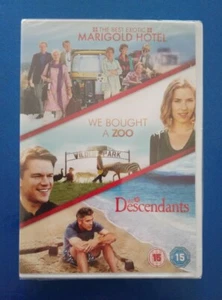 BEST EXOTIC MARIGOLD HOTEL * WE BOUGHT A ZOO * DESCENDANTS 3 FILMS NEW & SEALED - Picture 1 of 3