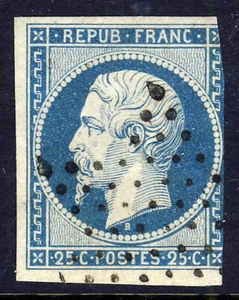 FRANKREICH 1853 2. Kaiserreich Napoleon III 25c stumpfblau Stempel I Imperf SG 63 ss - Bild 1 von 2