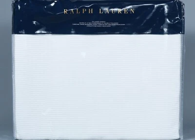 RALPH LAUREN AIDEN BLANCO PERGAMINO 100% Algodón REINA Cobertor Foto 1 de 3