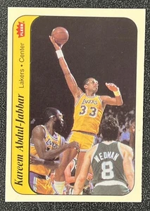 💥 Fleer 1986 🏀 Pegatina💥 Kareem Abdul-Jabbar #1 - Los Angeles Lakers - Imagen 1 de 2