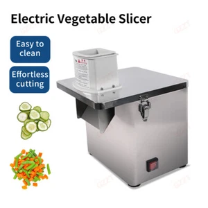Commercial Vegetable Cutter With 6 Blades Dice Slicing Wave Strip Cutting - Picture 1 of 14