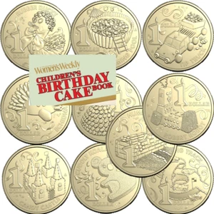 10 x Women's Weekly Children's Birthday Cake 2025 $1 Coins in Card - Picture 1 of 11
