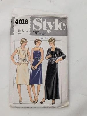 Vintage Style Sewing Pattern 4018 1984 Jacket   Dress Size 12 14 16 - Image 1 of 2