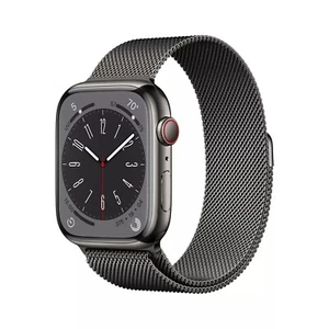 Apple Watch Series 8 GPS+Cel 45mm Edelstahlgehäuse Milanaise Loop-Grafik-MNKW3LL/AE - Bild 1 von 12