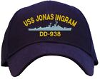 USS Jonas Ingram DD-938 bestickte Baseballkappe - erhältlich in 3 Farben - Mütze 