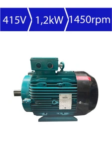 Brook Crompton WU-DA 132 SJ Drehstrom-Motor, Elektromotor, 1,2kW, 1450 U/min - Bild 1 von 8