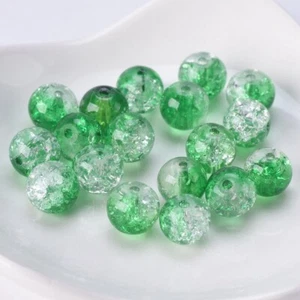 4mm 6mm 8mm 10mm Round Crackle Crystal Glass Loose Crafts Beads Wholesale lot - Picture 1 of 21